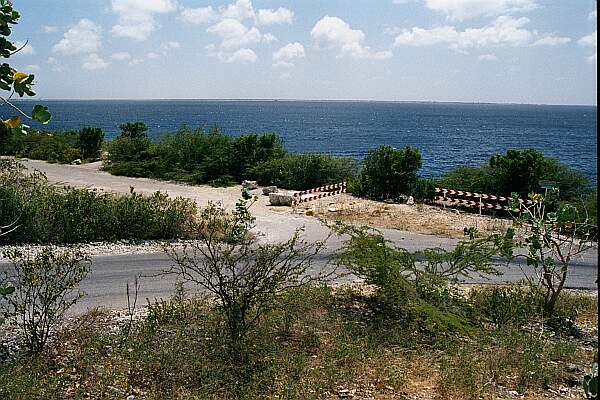 As the main road heads to the right up the coast, just turn left and you are there.