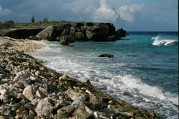 You can tell the beach is a little rugged.  The best entry is in the background.