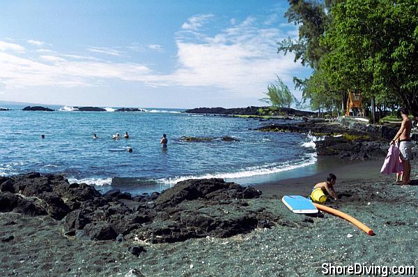 This protected cove is perfect for snorkeling, swimming, and of course diving!