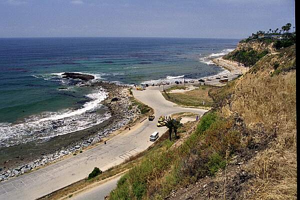 An overview to the right of where the surfers usually hang out.