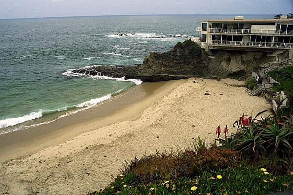 Or dive in at the point (beware of Sneaker Waves if you are walking on the rocks!).  The stairs are to the right.