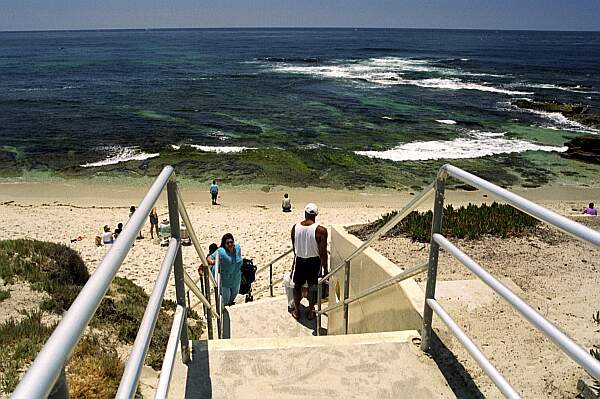 It's an easy hike to the beach.