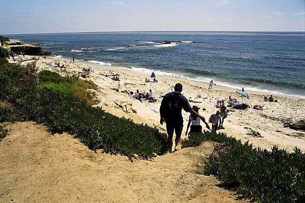 At the South end of the beach, you may not want to negotiate this sandy path in full gear.