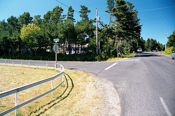 About 1 mile North of 35th and 3 miles North of 9th, turn left here on Harbor Road.