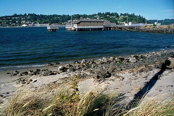 A small cove protects you from the current, and is out of the main boating lane.