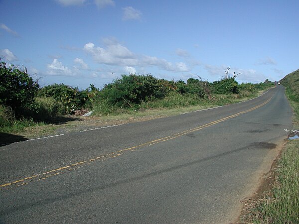 Looking East, you'll see a small cut-out toward the ocean.  Park next to that entrance.