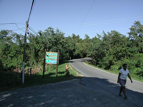 The entrance is not hard to find; just watch for this sign, and turn onto this gravel road.