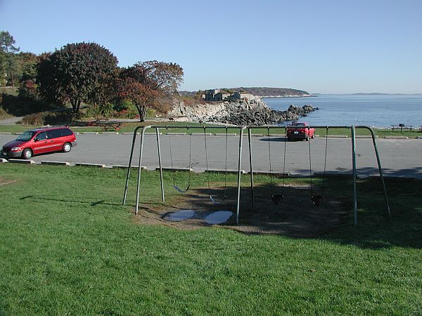 There is ample parking in front of the cove.  Porta-potties are to the left.