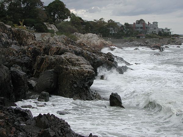 The beach is barely visible between breakers.  Enjoy!