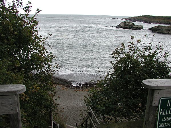 Looking down the stairs, you get an idea of the type of diving to expect.