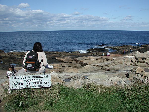 This picture was taken on a calm day.  The entry can be very hazardous even with mild swells.