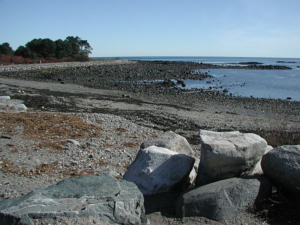 If you can hike out to point, you won't have as far to swim.