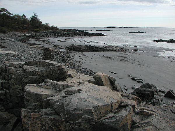 This is Pier beach in the park, typical of its 2 other beaches, with Rocky beach being the best for scuba.
